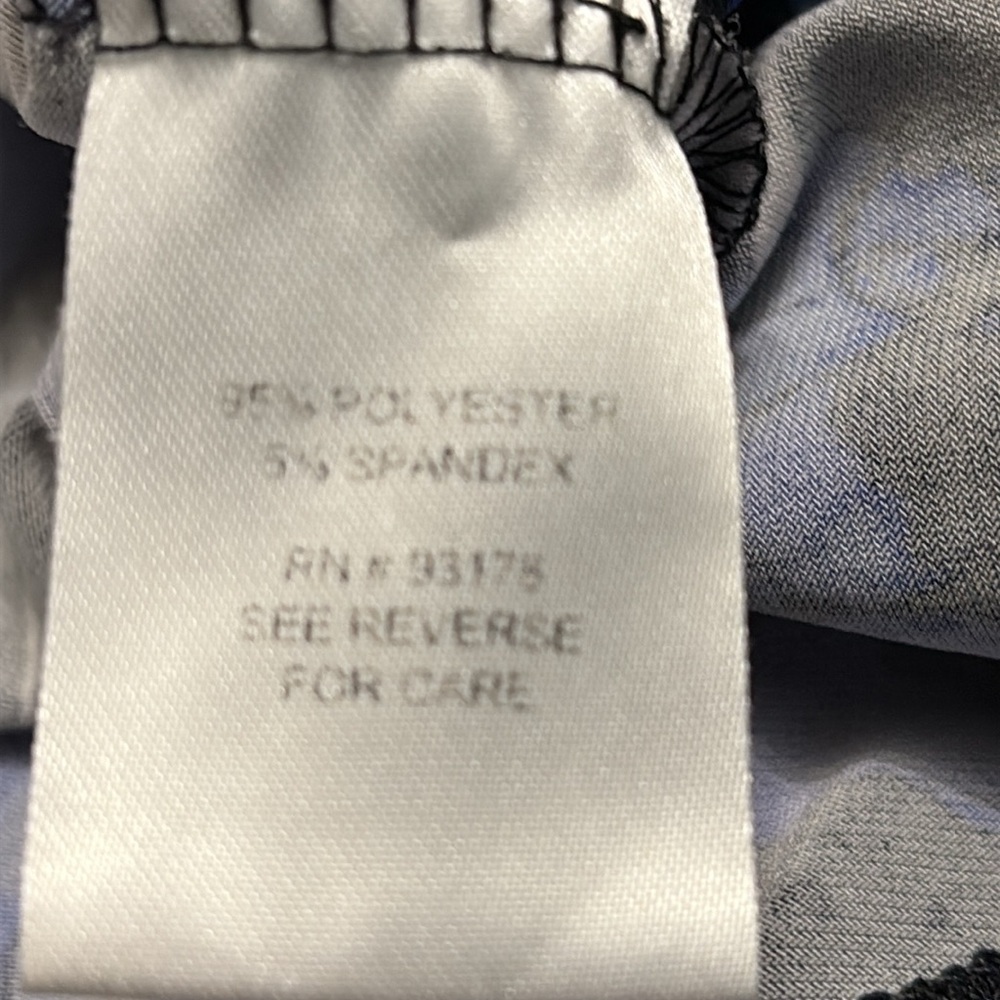 Context by Lord & Taylor flare 3/4 sleeve Blue white, black floral size 3XL - Picture 8 of 8